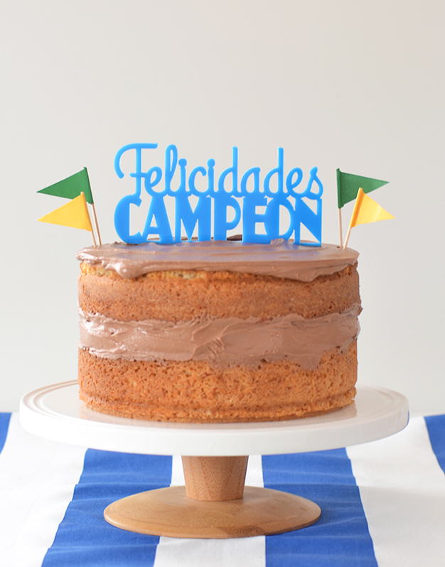 Adornos tartas cake toppers personalizados para cumpleaños felicidades campeón