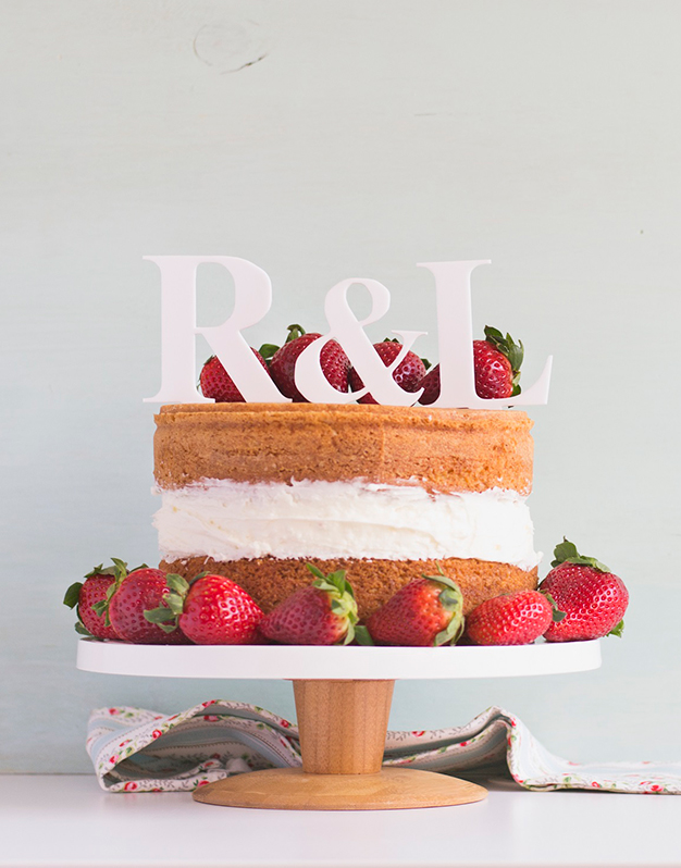 Adornos tartas cake toppers personalizados para boda set iniciales cursivas
