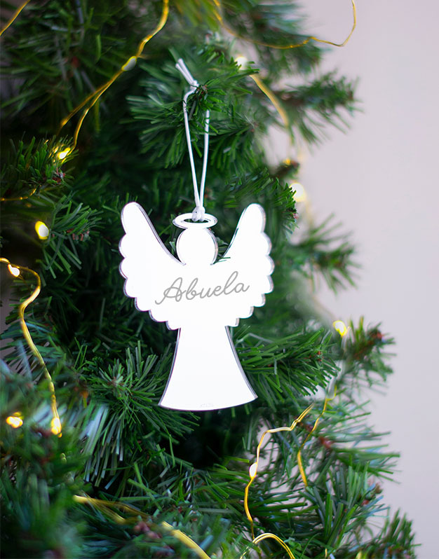 Blanca del árbol de Navidad Estrellas Personalizado Adorno Festivo Decoración Ornamento O.