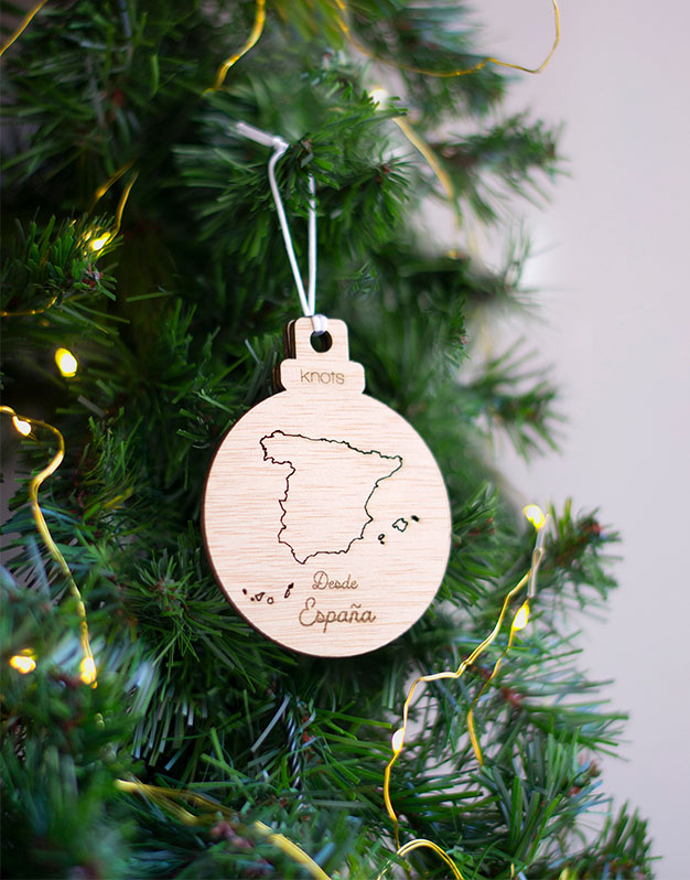  Naviknots Adorno Navidad Personalizado desde País con Mensaje, adorno para regalar a esos seres queridos que se encuentran a muchos kilómetros de aquí