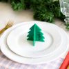 Marcasitios Navidad árbol pack 6 uds para decorar tu mesa e indicar el lugar de cada invitado. Utilízalo cada año cambiando el nombre.
