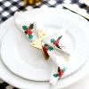 Servilletero estrella Navidad pack 6 uds para decorar tu mesa e indicar el lugar de cada invitado. Utilízalo cada año cambiando el nombre.