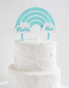 CAKE TOPPER | Arcoíris Color Personalizado Nombre y Edad