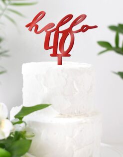 CAKE TOPPER | Hello Edad Cumpleaños