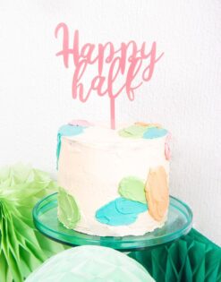 CAKE TOPPER | Happy Half Cake Topper
