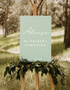 CARTEL | Rectangular para primera comunión personalizado nombre y fecha