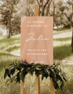 CARTEL | Rectangular mi primera comunión personalizado completo