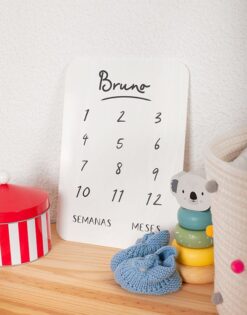 Cartel cumplemeses personalizado nombre