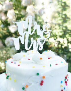 CAKE TOPPER | MR & MRS Script