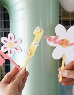 CAKE TOPPER | Número Dígito Flores