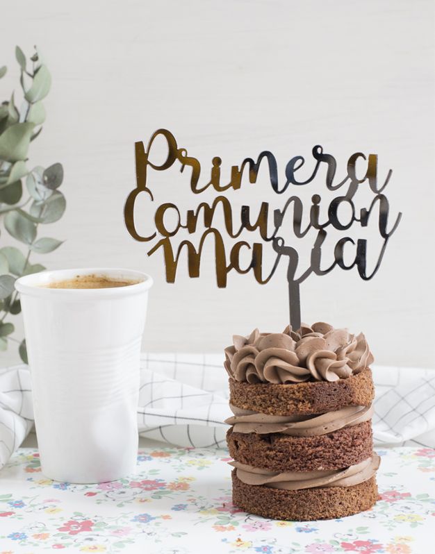 CAKE TOPPER | Primera Comunión Nombre Script