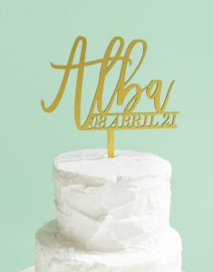 CAKE TOPPER | Personalizado Nombre y Fecha