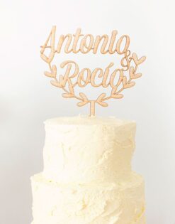 CAKE TOPPER | Nombre Personalizado Leaves