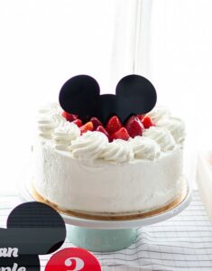 CAKE TOPPER | Media Silueta Sólida Ratón M. Mouse o Ratoncita