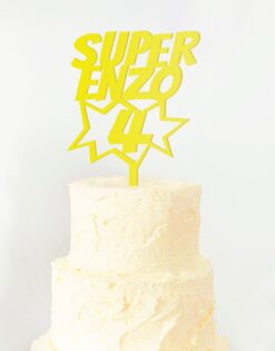 CAKE TOPPER | Super Nombre Edad