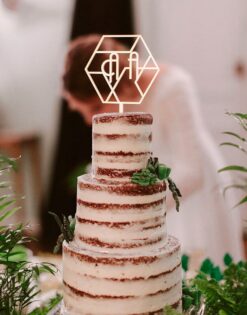 CAKE TOPPER | Iniciales Topper Geométrico