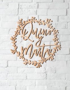 CORONA | Ramitas en madera con nombres