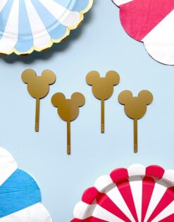 Mini toppers ratón M. Mouse 6 uds.