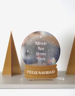 Bola de nieve personalizada con base
