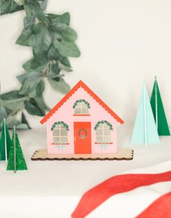 Casita de Navidad Rosa