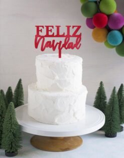 FELIZ Navidad Modern cake topper