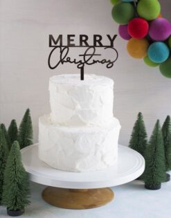 Merry Christmas cake topper