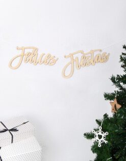 Cartel Guirnalda Felices Fiestas