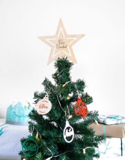 Estrella árbol Feliz Navidad