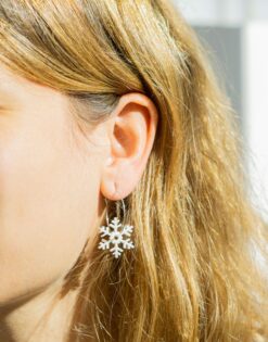 Pendientes Navideños Copo de Nieve