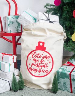 Saco Navidad bola con mensaje + nombre personalizado